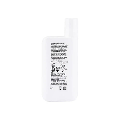 Back of a cosmetic container with text and branding on a white background
