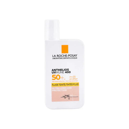 La Roche-Posay sunscreen bottle on a white background